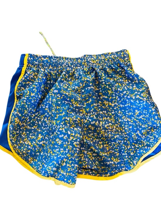 NIKE Blue Micro Floral Running Shorts - Picture 2 of 5